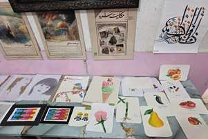 برگزاری نمایشگاه هنری در مدرسه حضرت معصومه (س) به مناسبت هفته جوان