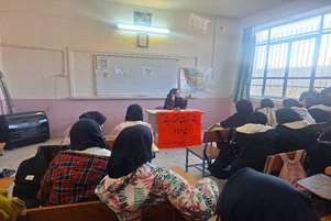 برگزاری کلاس آموزشی پیشگیری از سرطان در مدرسه متوسطه دوم دخترانه کوثر